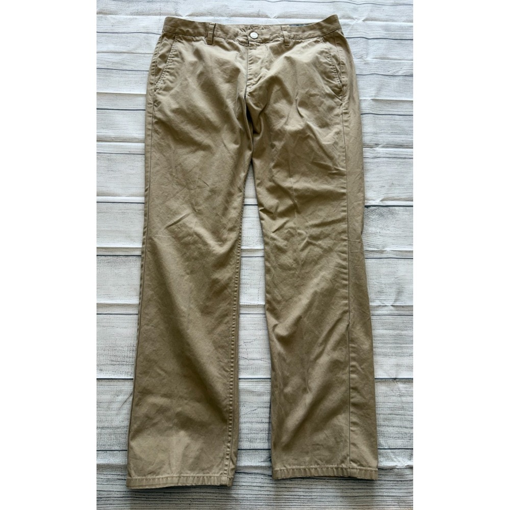 Bonobos Chino Pant Mens 34x30 Khaki Tan Cotton Flat Front Office Business Casual